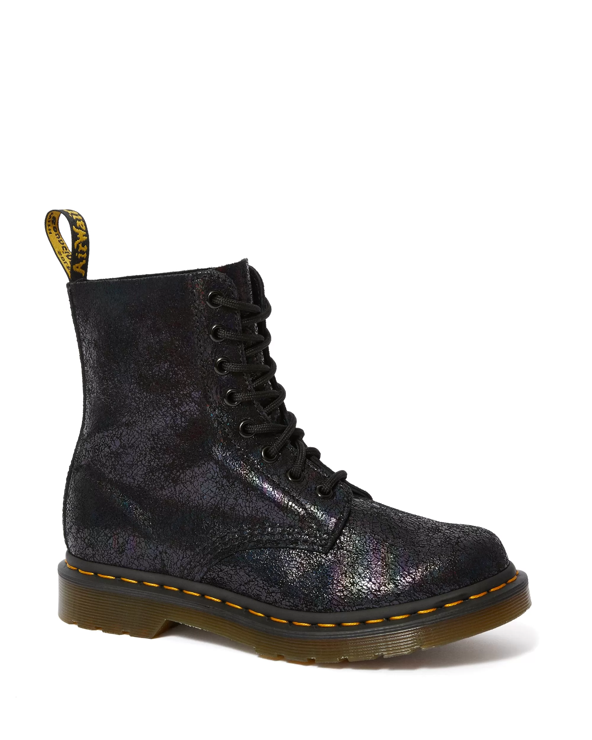 1460 Pascal Black Iridescent Crackle Boots