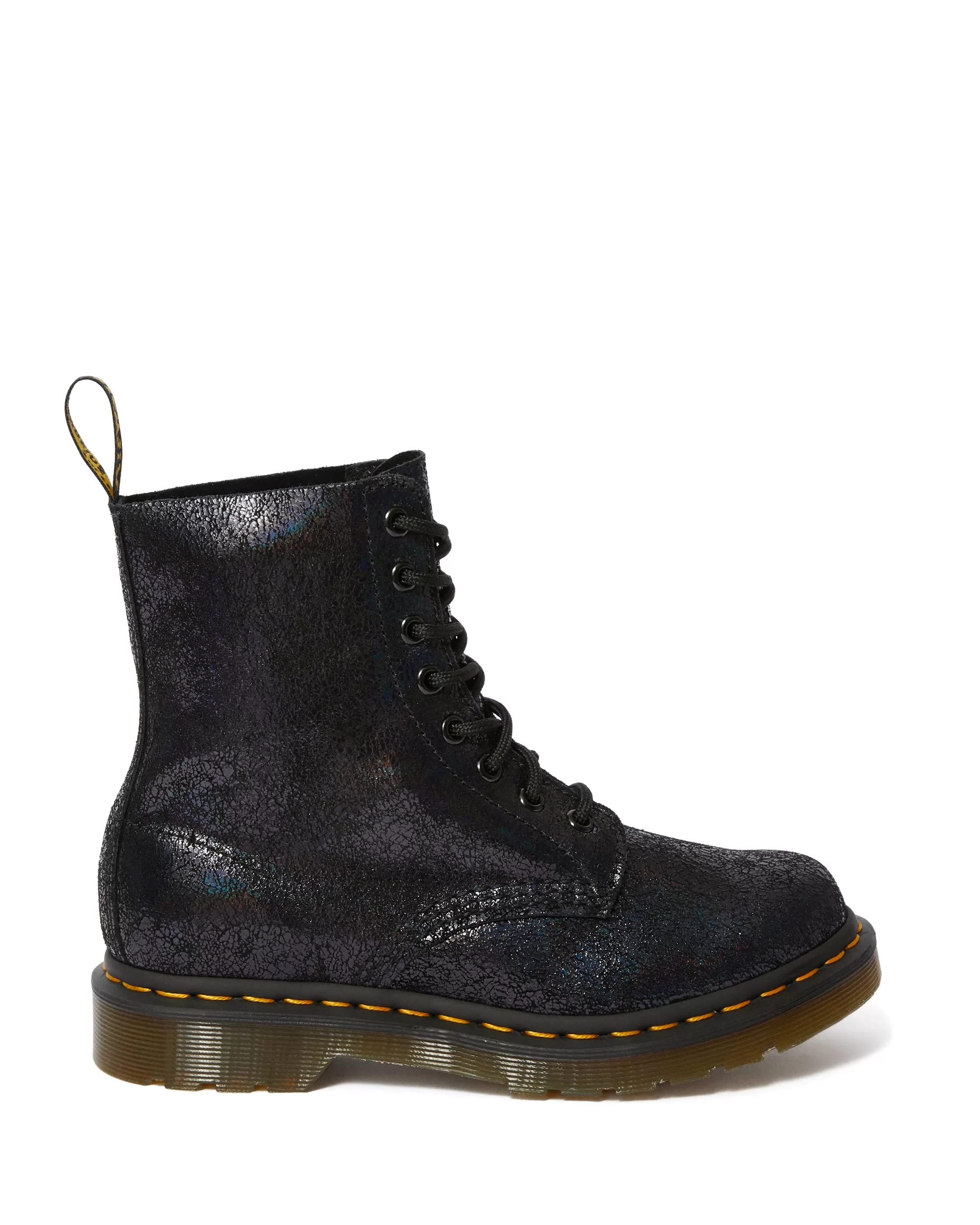 1460 Pascal Black Iridescent Crackle Boots