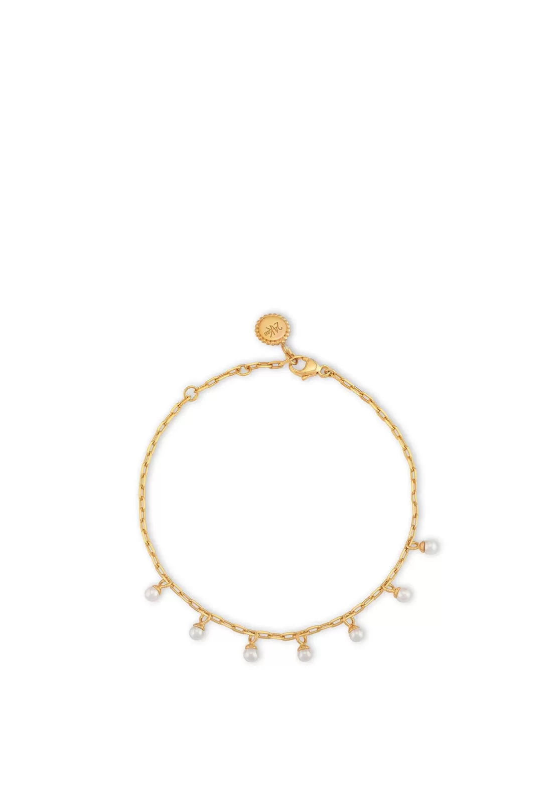 24Kae Pearl Thin Bracelet, Gold