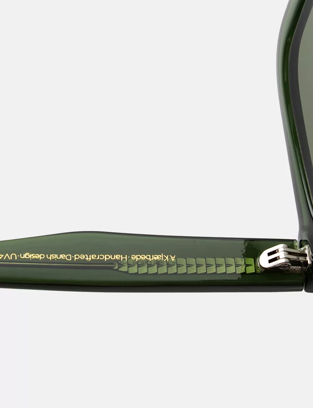 A. Kjaerbede Big Kanye Sunglasses - Dark Green Transparent