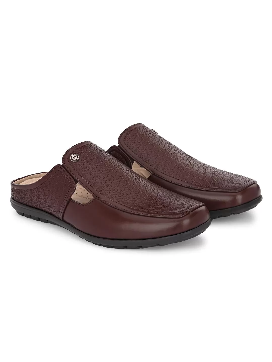 ALBERTO TORRESI Modern Textured Ethnic Mules For Men