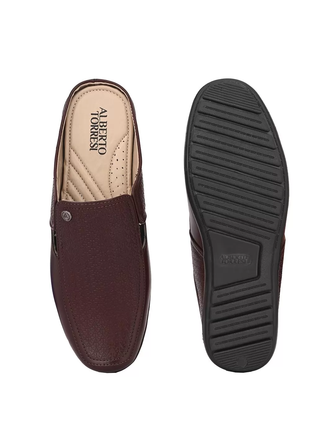 ALBERTO TORRESI Modern Textured Ethnic Mules For Men