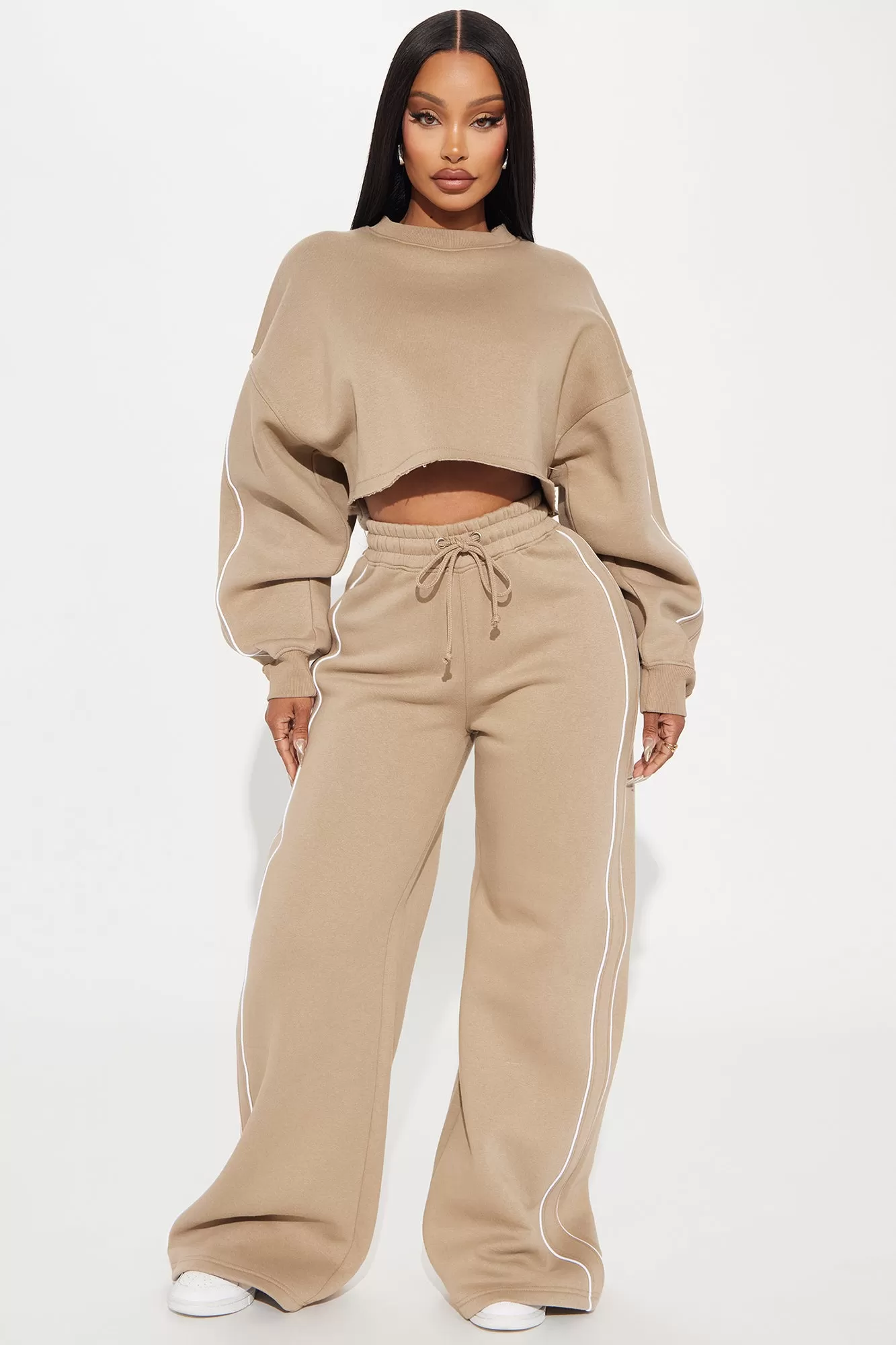 Almost The Weekend Lounge Top - Taupe