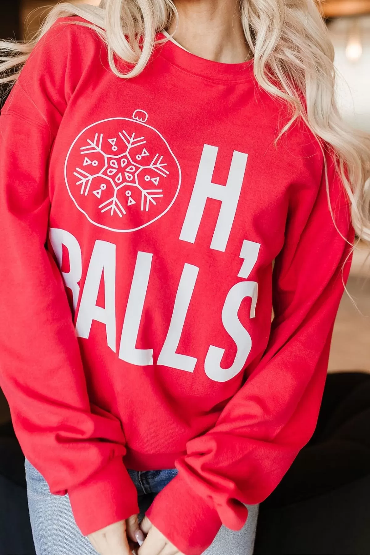 Ampersand Avenue University Pullover - Oh Balls