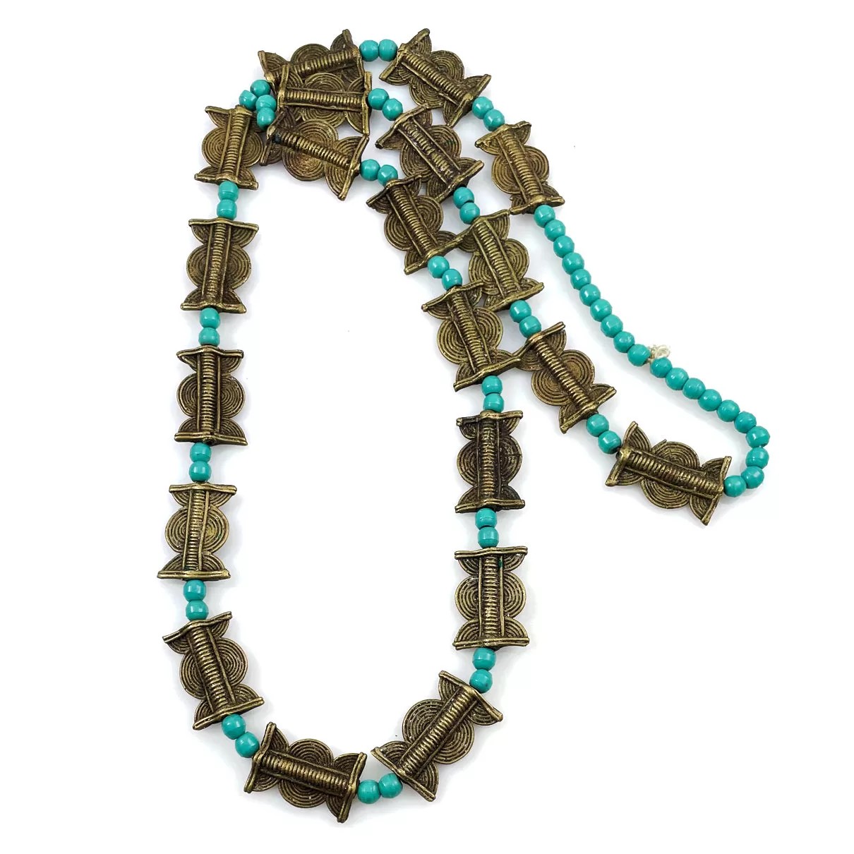 Baule Brass & Glass Trade Beads Necklace