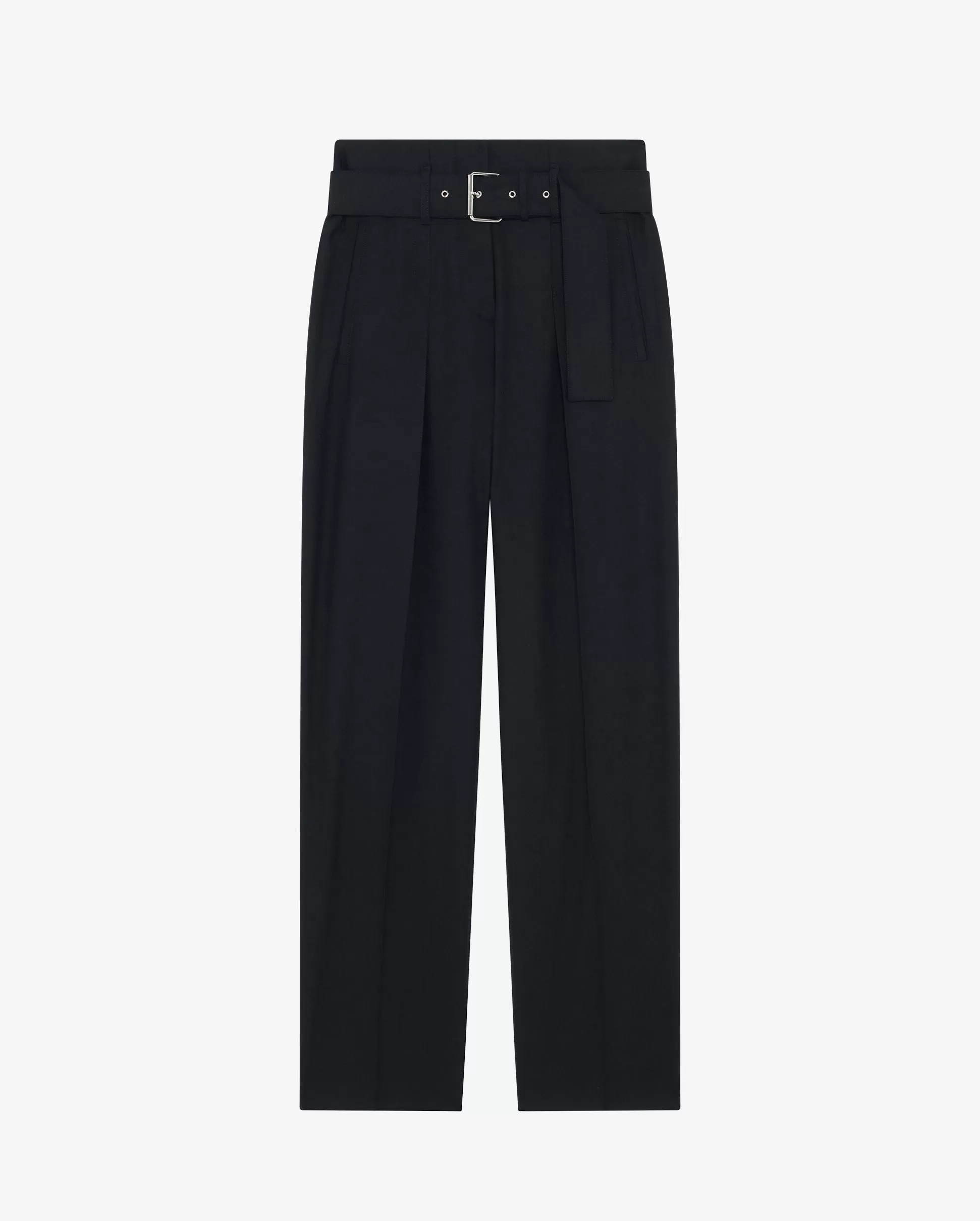 BENET WOOL CARROT PANTS / BLACK