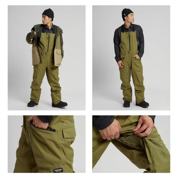 Burton 2024 Men's Reserve 2L Bib Pants (Short) - Martini Olive