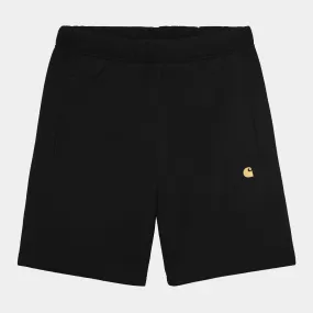 Carhartt WIP - Chase Sweat Shorts - Black / Gold