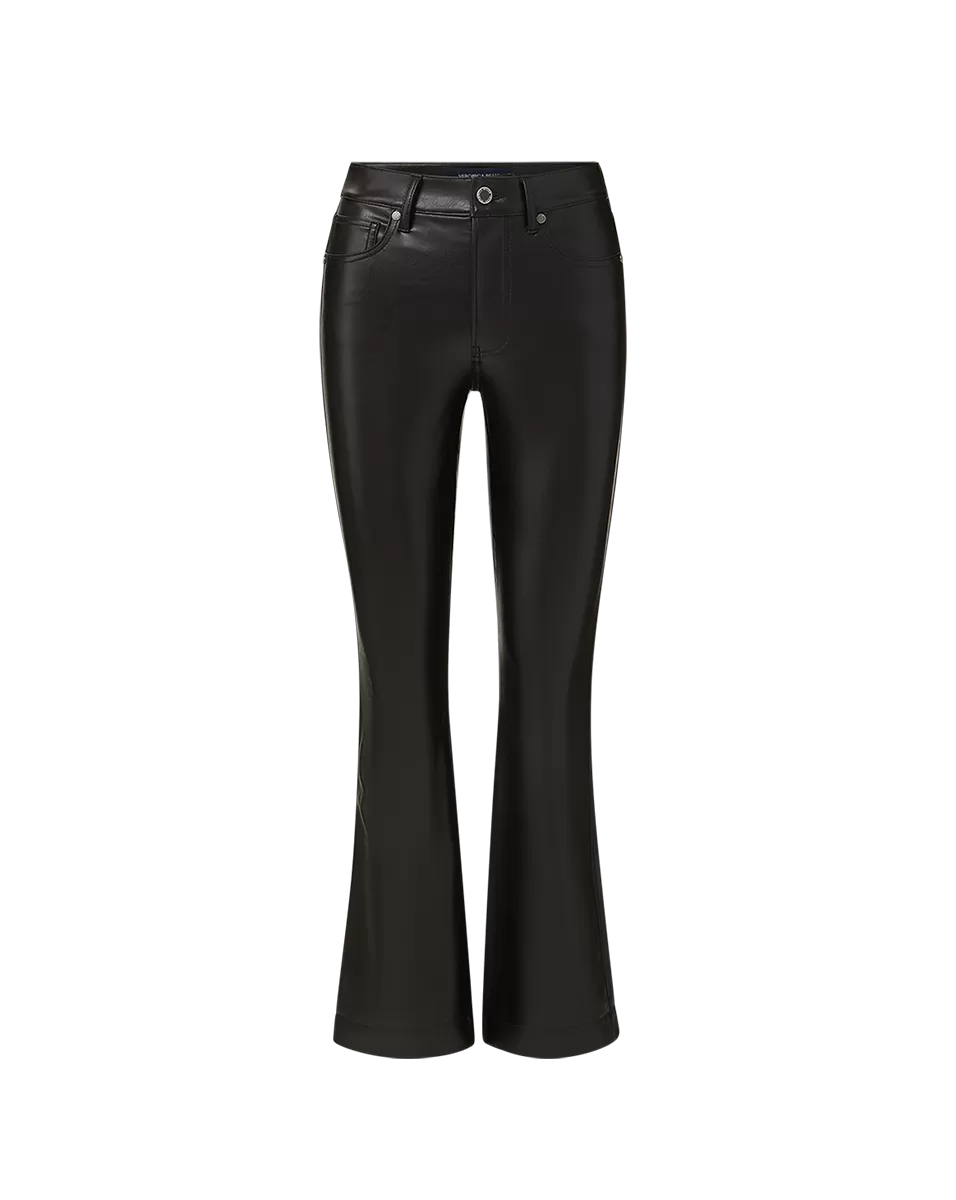 Carson Vegan Leather Kick-Flare Pant