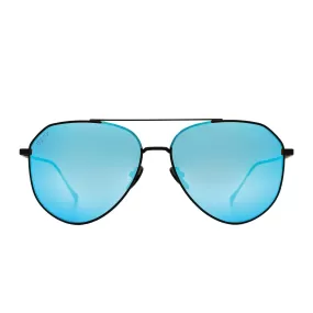 Dash Matte Black   Blue Mirror   Polarized Sunglasses