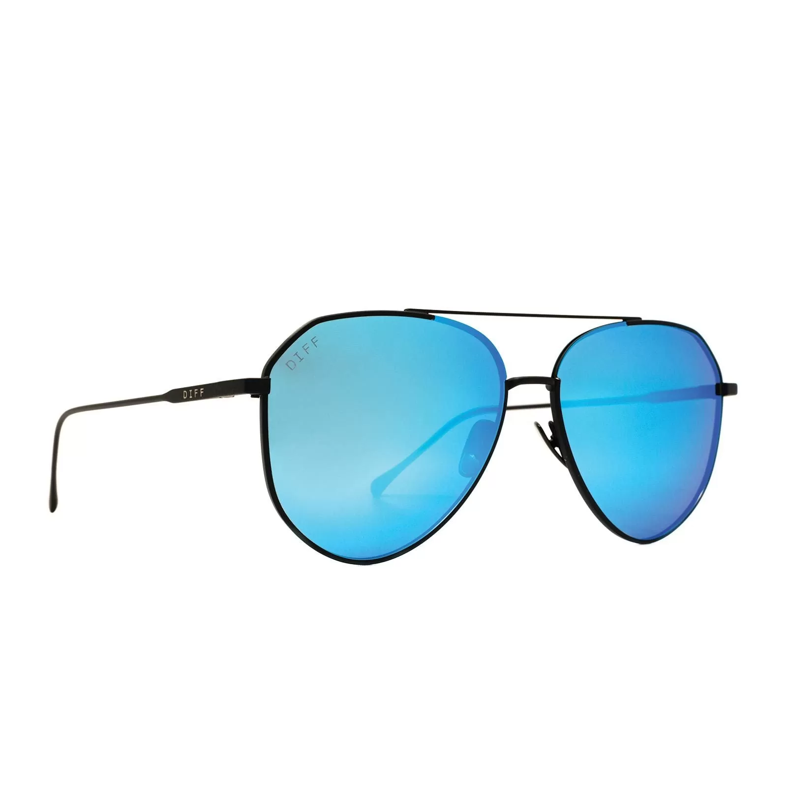 Dash Matte Black   Blue Mirror   Polarized Sunglasses