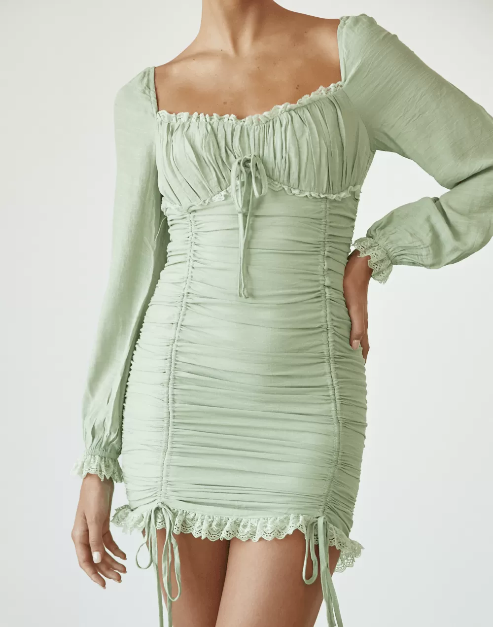 Elona Mini Dress (Green)