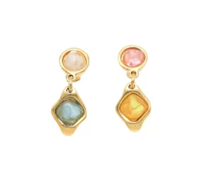 FLOR MULTISTONE STUD EARRING