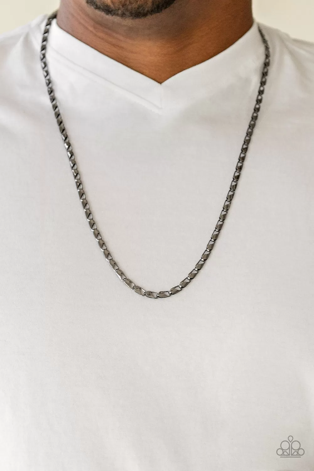 Free Agency - Black Gunmetal Chain Paparazzi Jewelry Necklace