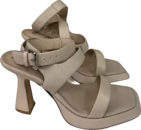 Free People Beige Candice Heels In Diamond Size UK 6.5 EU 39.5 👠