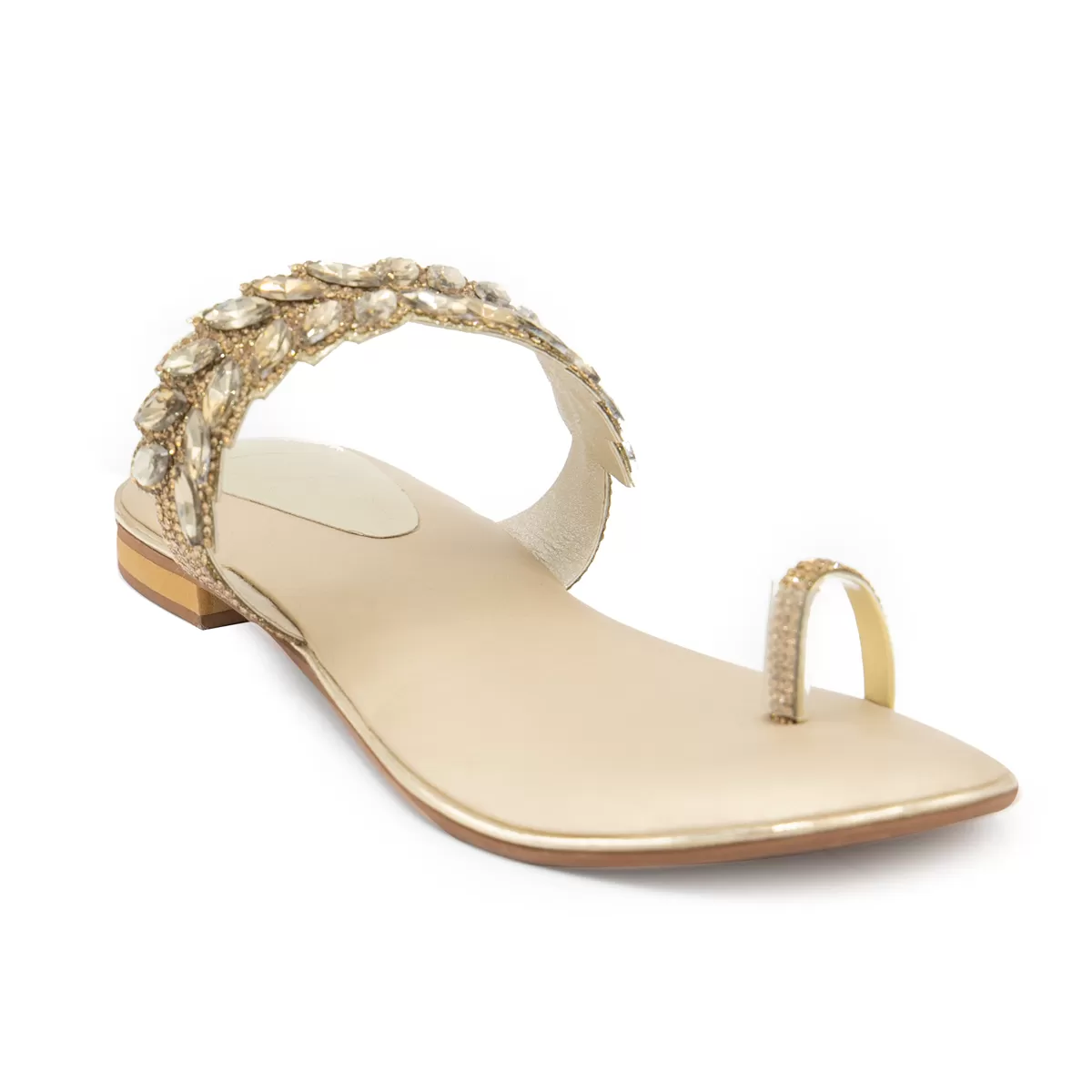 Golden Fancy Chappal 010094