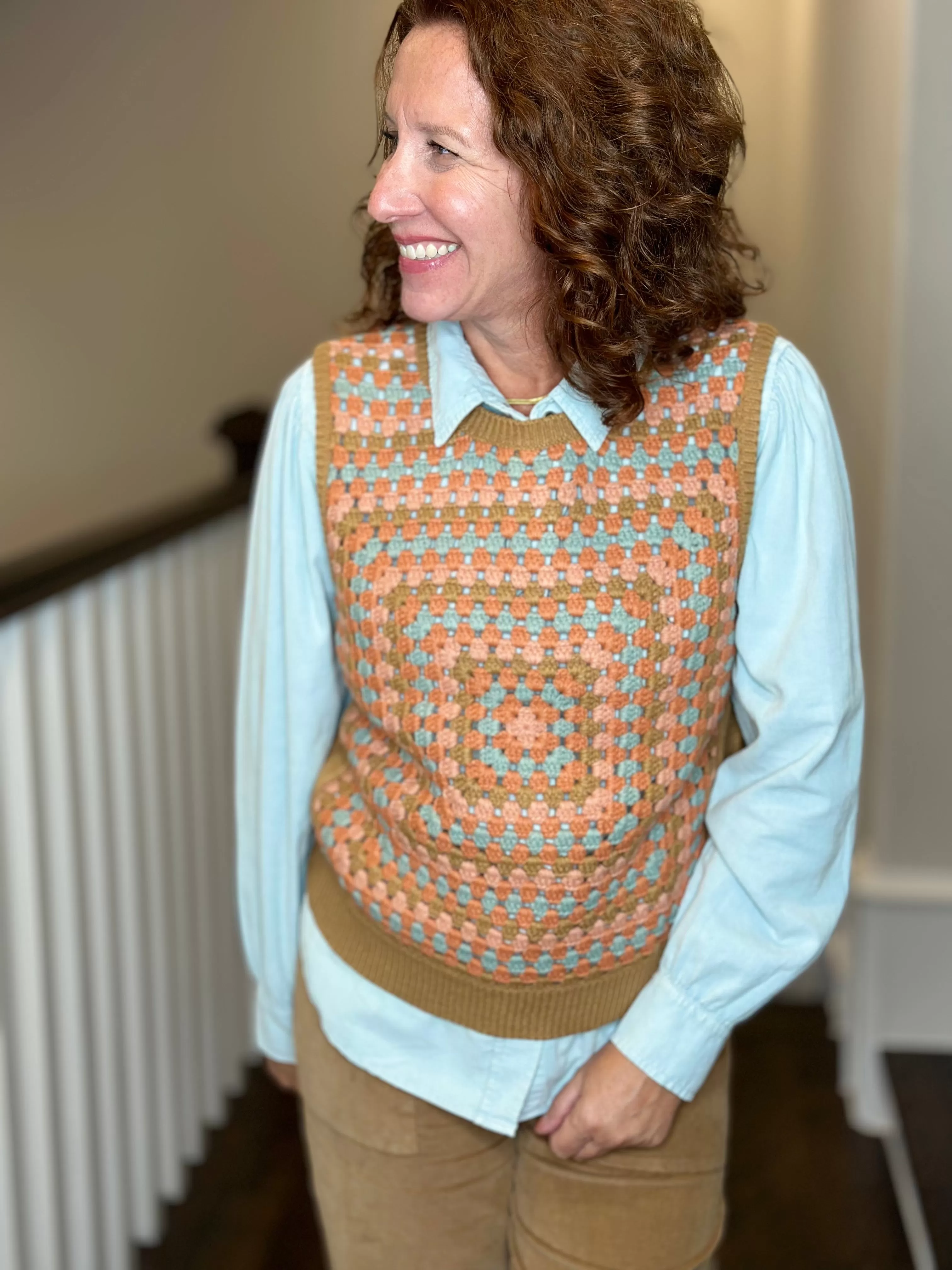 Ivy Jane Granny Square Sweater Vest