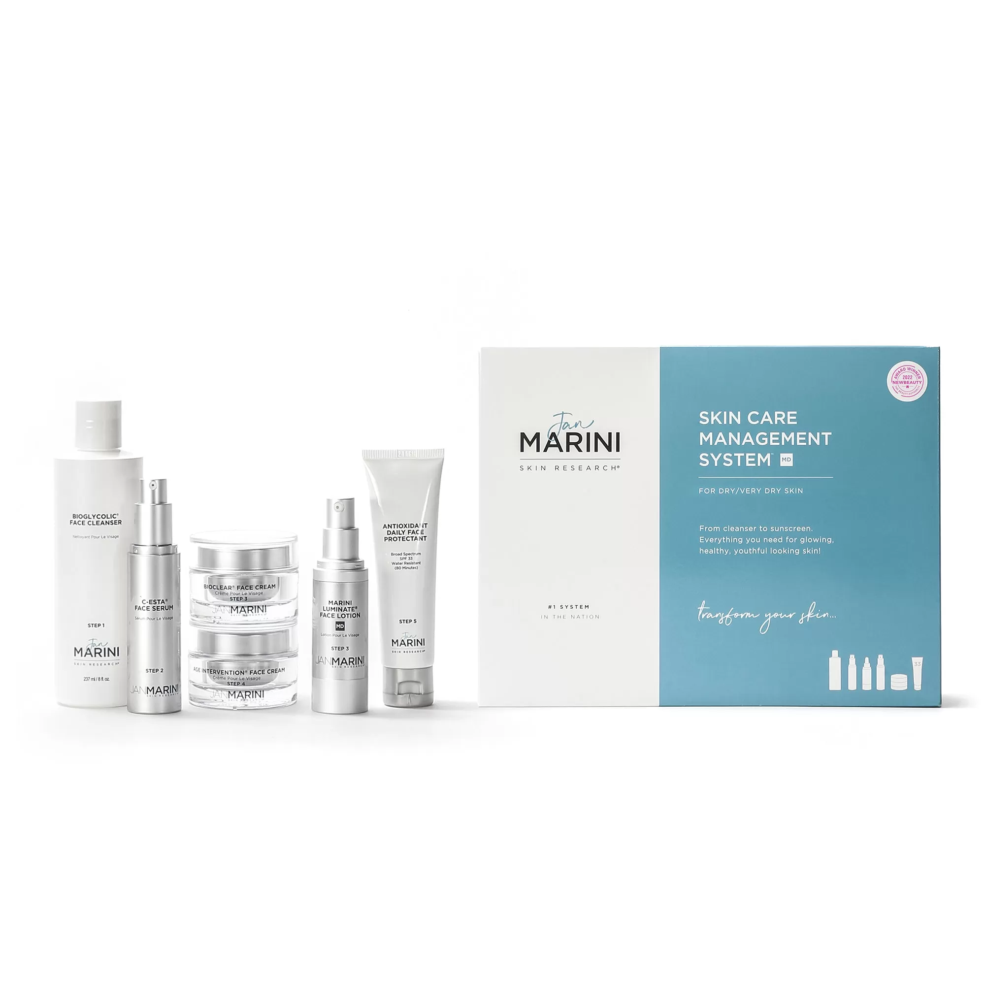 Jan Marini A Skin Care Management System - MD Dry/Very Dry with Daily Face Protectant SPF 33