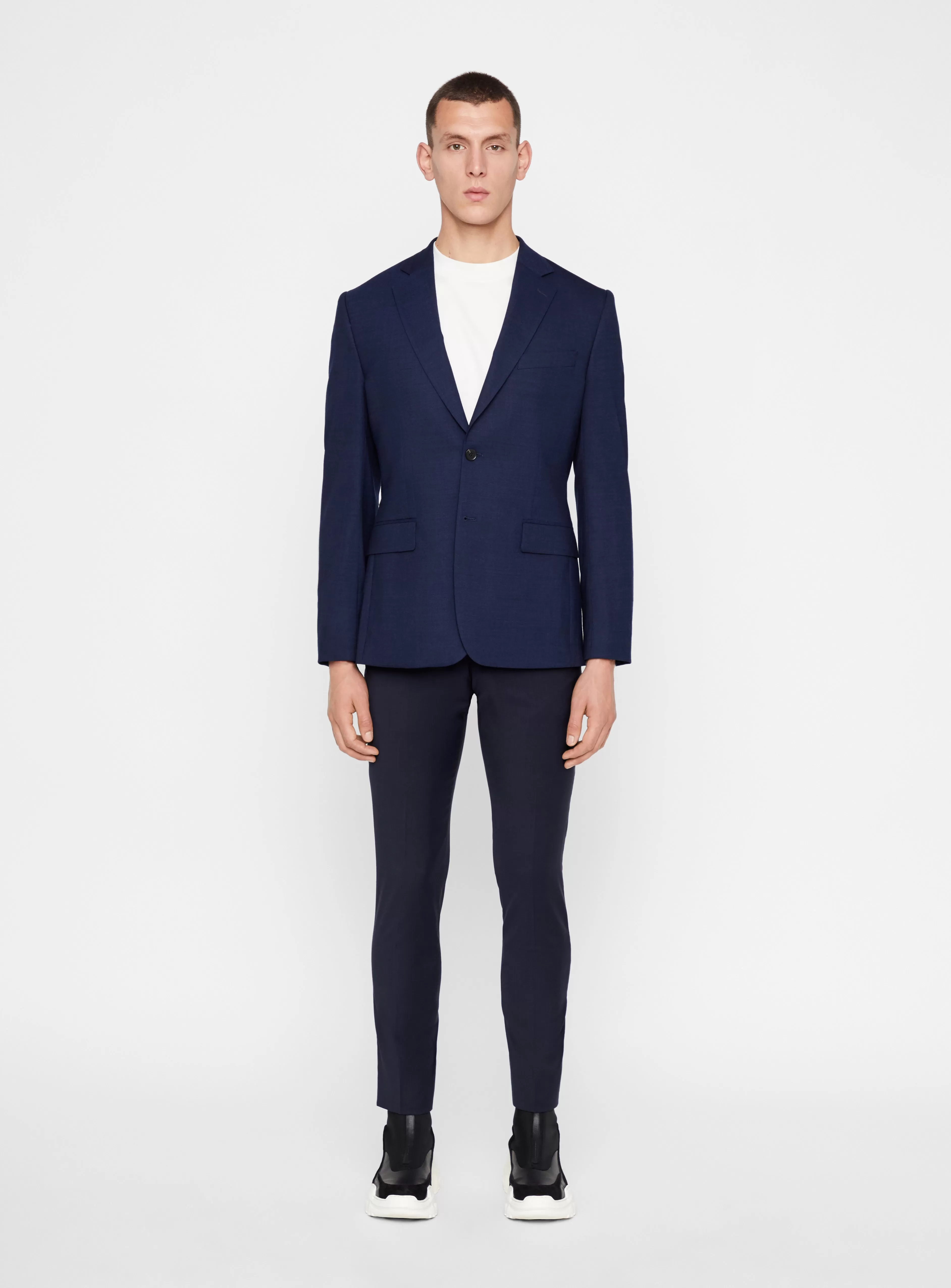 J.Lindeberg Mens Donnie Texture 2-Tone Blazer - JL NAVY