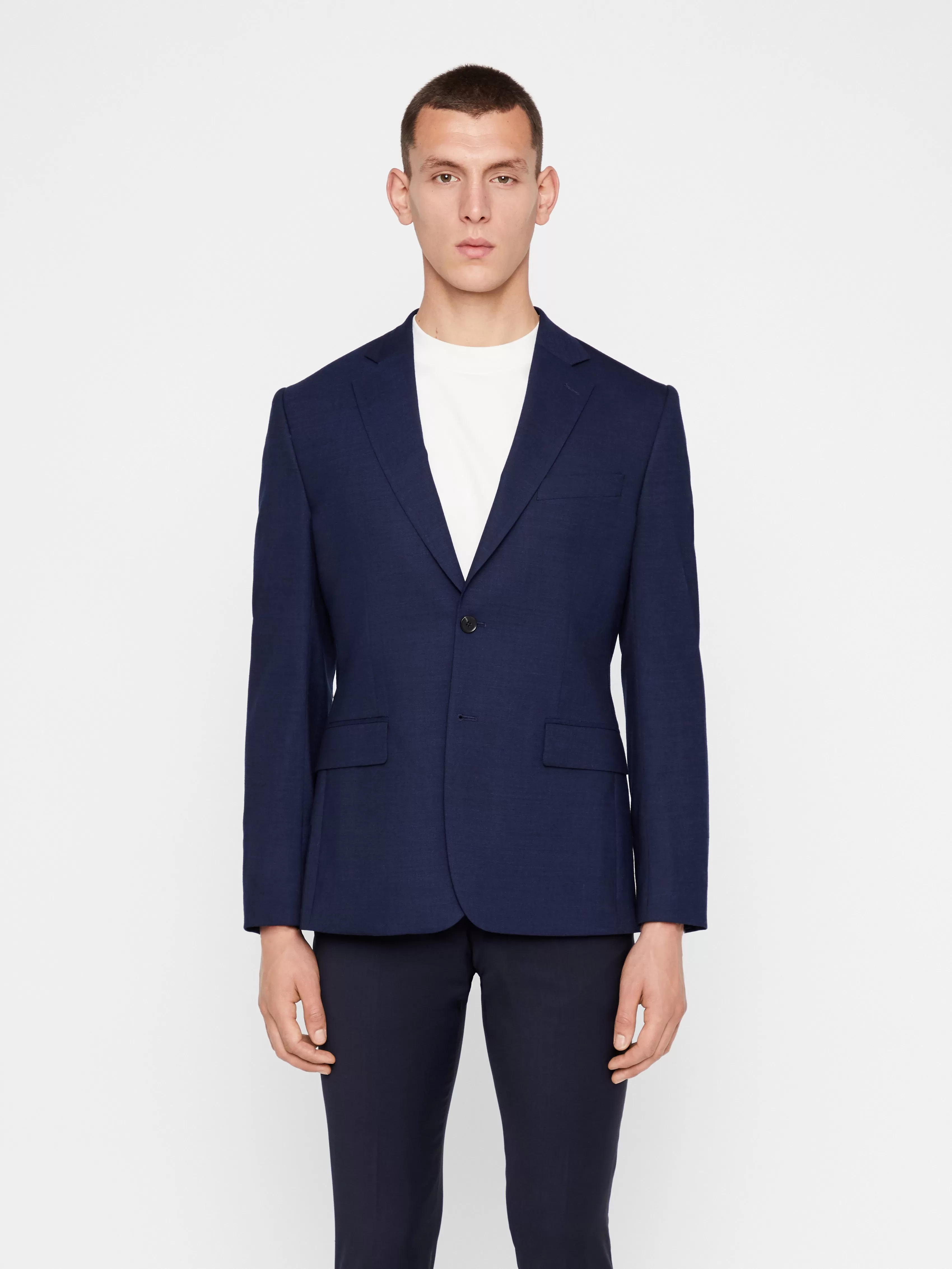 J.Lindeberg Mens Donnie Texture 2-Tone Blazer - JL NAVY