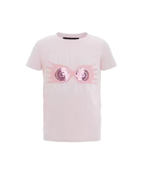 Kids Luna Sequin Glasses T-Shirt