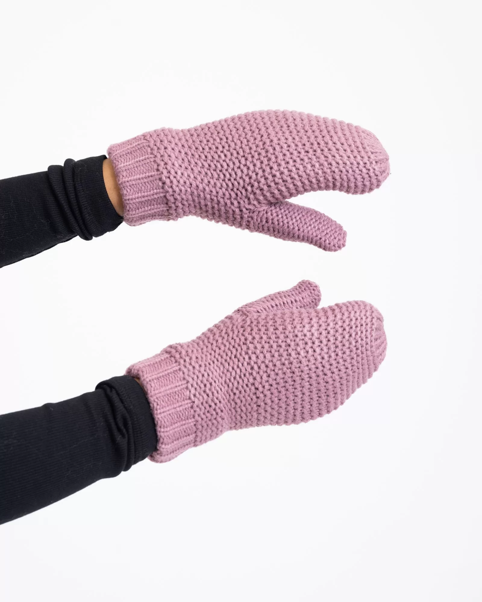 Knitted Mittens Bibi Antique Pink