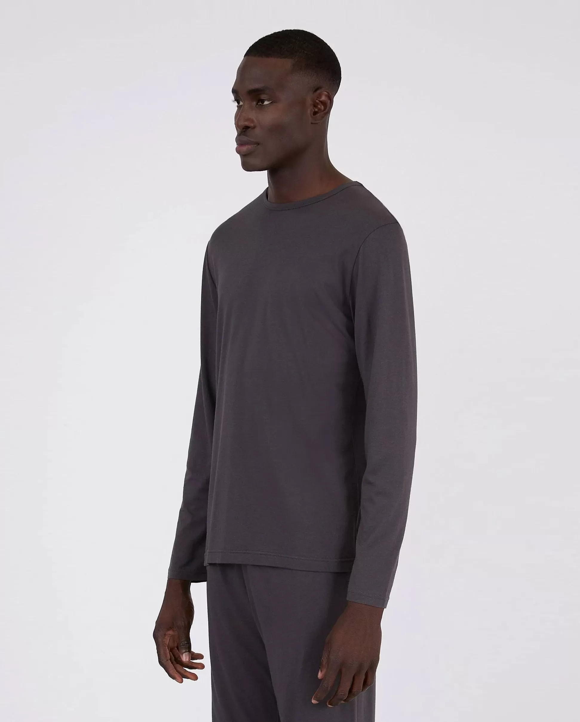 L/S LOUNGE T-SHIRT / CHARCOAL