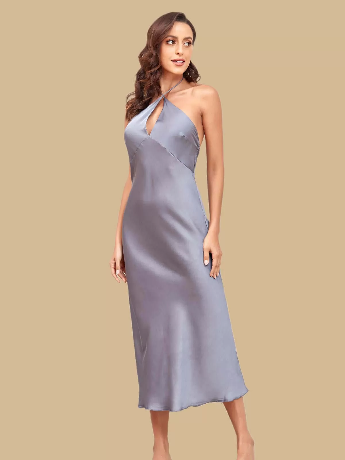 Maxi Slip Dress Lavender