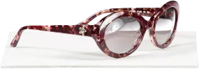 Missoni Dark Red Tortoiseshell Floral Arm Detail Sunglasses