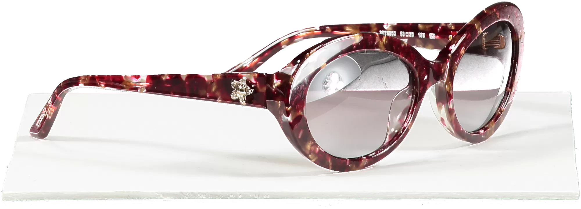 Missoni Dark Red Tortoiseshell Floral Arm Detail Sunglasses