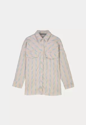 Multicolored Self Jacquard Shirt