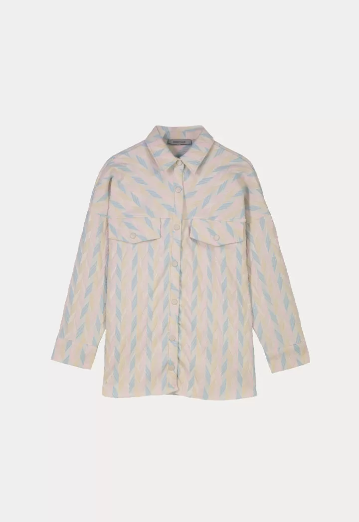 Multicolored Self Jacquard Shirt