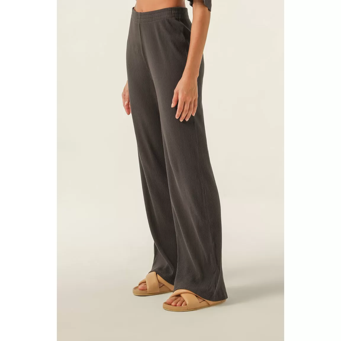 Nude Lucy- Nude Lounge Ribbed Pant in Coal