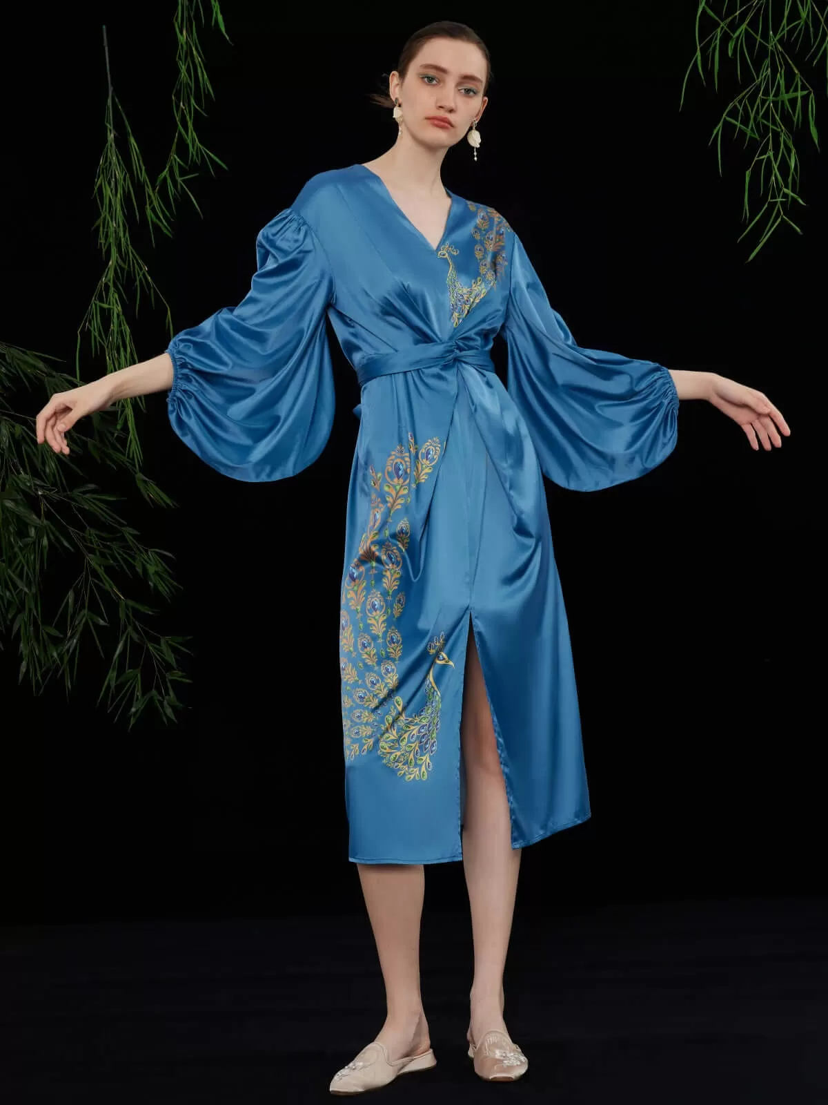 Oriental Peacock Lantern Dress