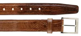 Ostrich Leg Belt- Ant. Brandy