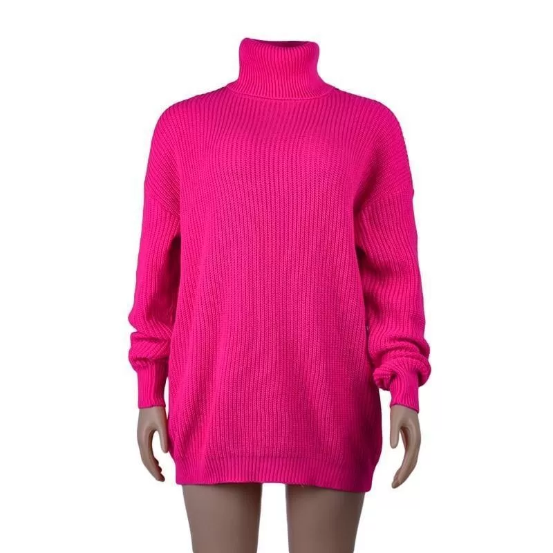 Oversized Women Turtleneck Sweater