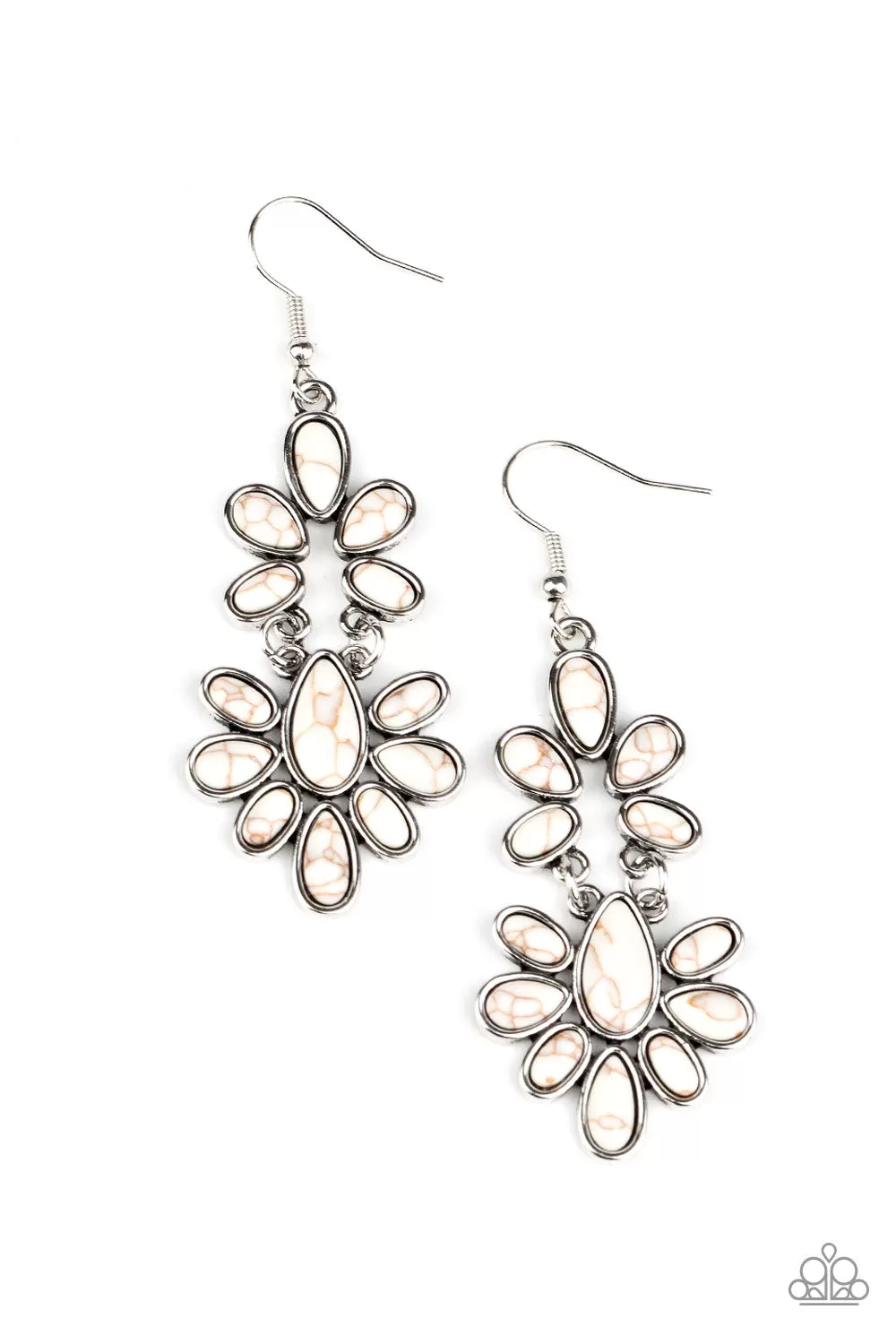 Paparazzi Earring ~ Cactus Cruise - White