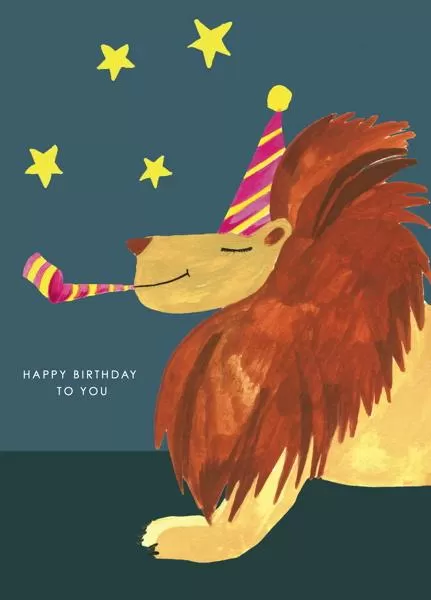  Party Lion  Card