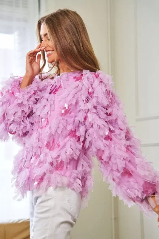 Pink Ruffle Party Jacket