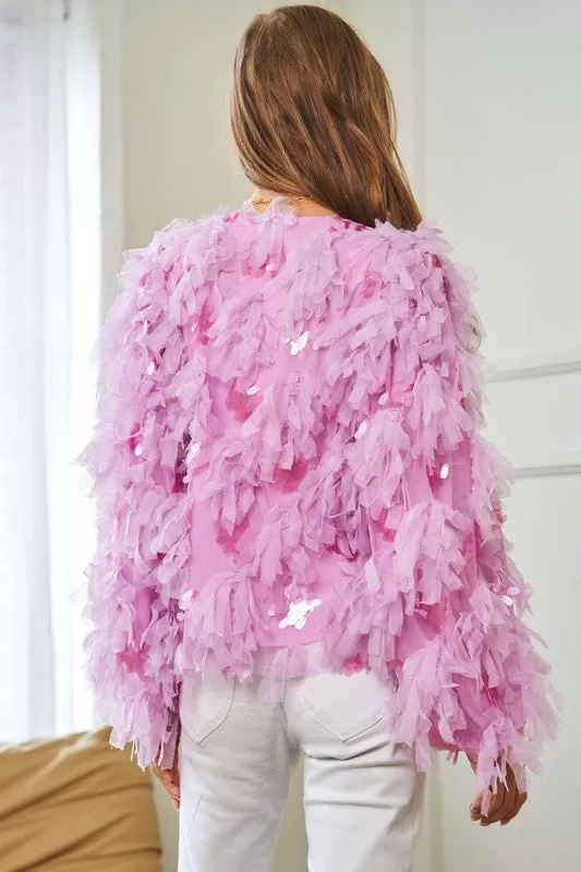 Pink Ruffle Party Jacket