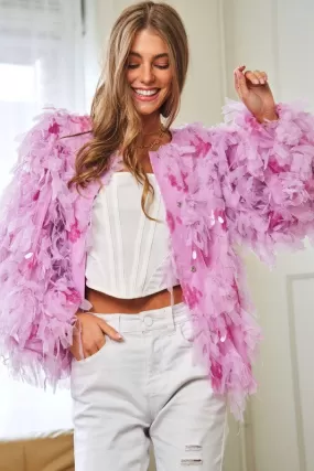 Pink Ruffle Party Jacket