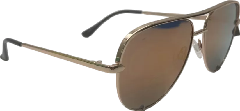 Quay Gold High Key Mini  polarised Sunglasses in Case