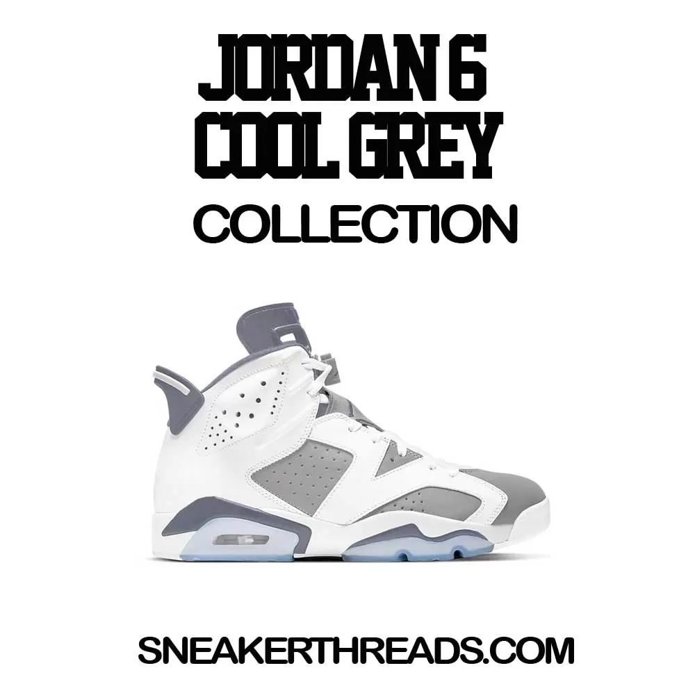 Retro 6 Cool Grey Shirt - Money Talk - White