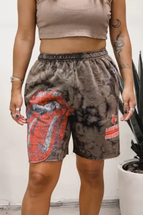 Rolling Stones Acid Wash Champion Sweat Shorts