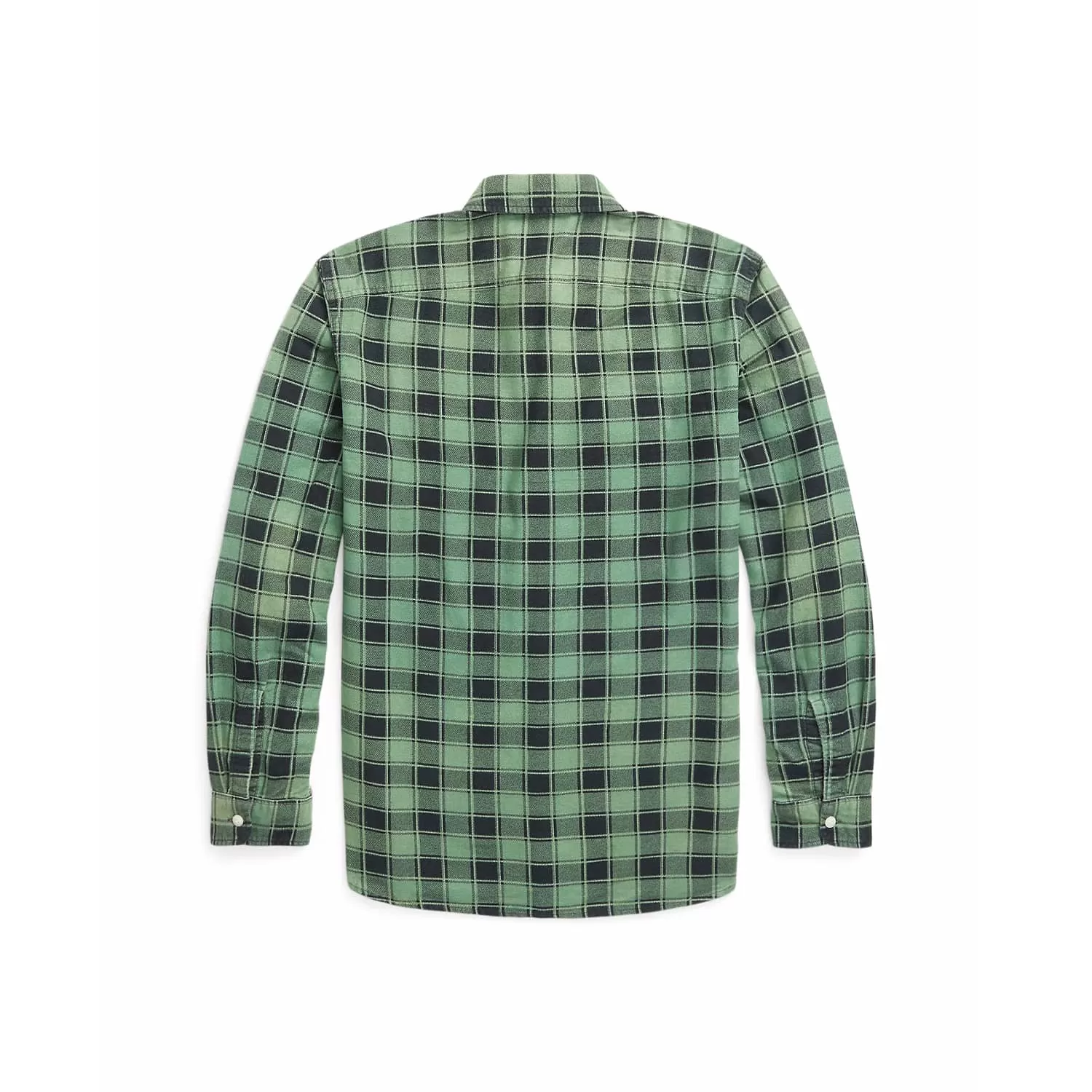 RRL Plaid-Print Chamois Worshirt Green/ Black FINAL SALE