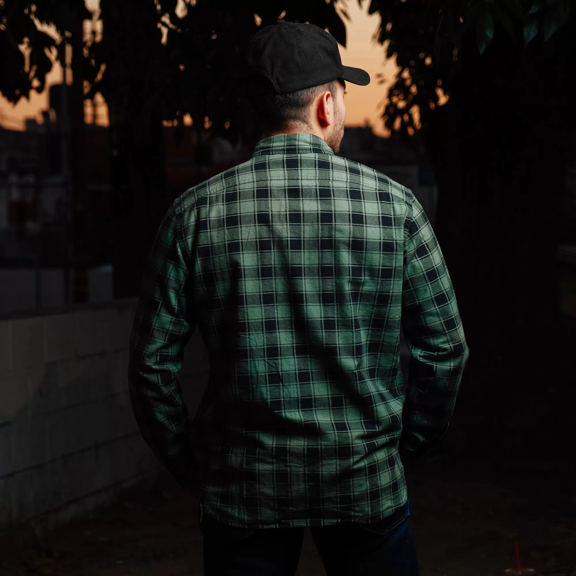 RRL Plaid-Print Chamois Worshirt Green/ Black FINAL SALE