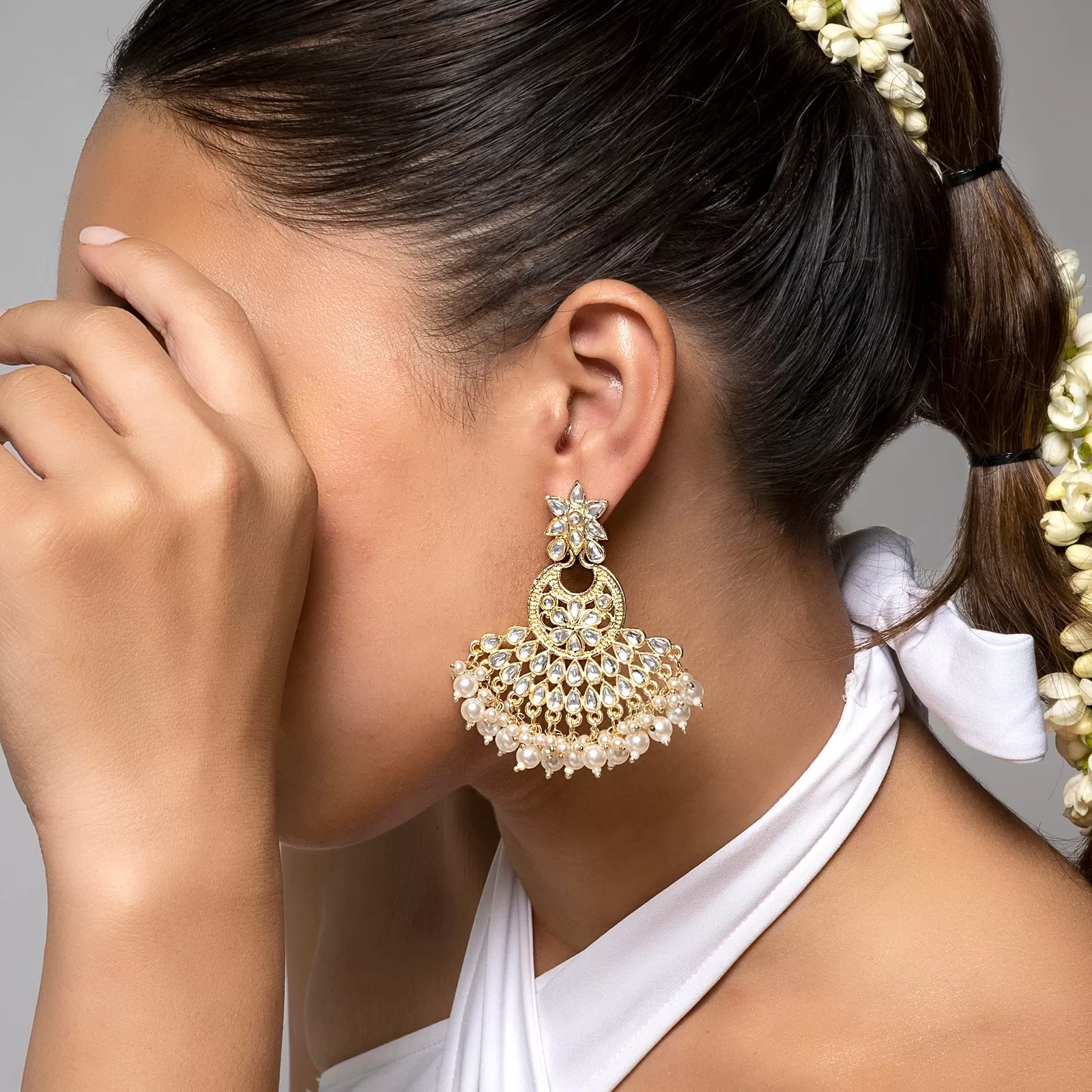 Teejh Anamika Pearl and Polki Earring