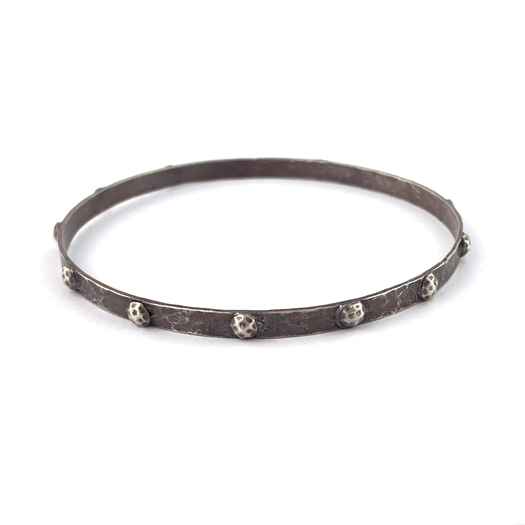 THIRTEEN MOONS Riveted Bracelet - Silver