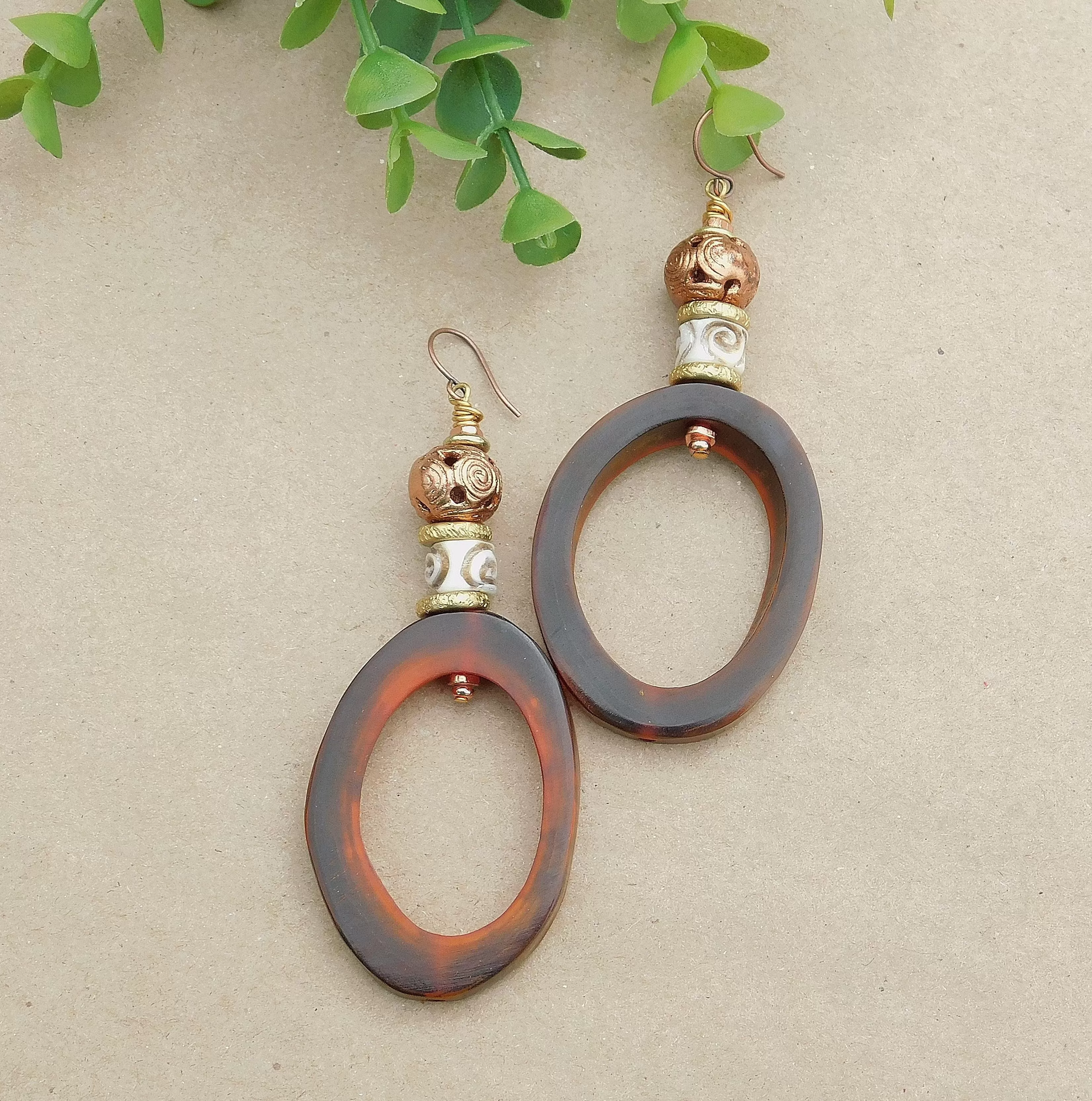 Tribal Inspired Hoop Earrings