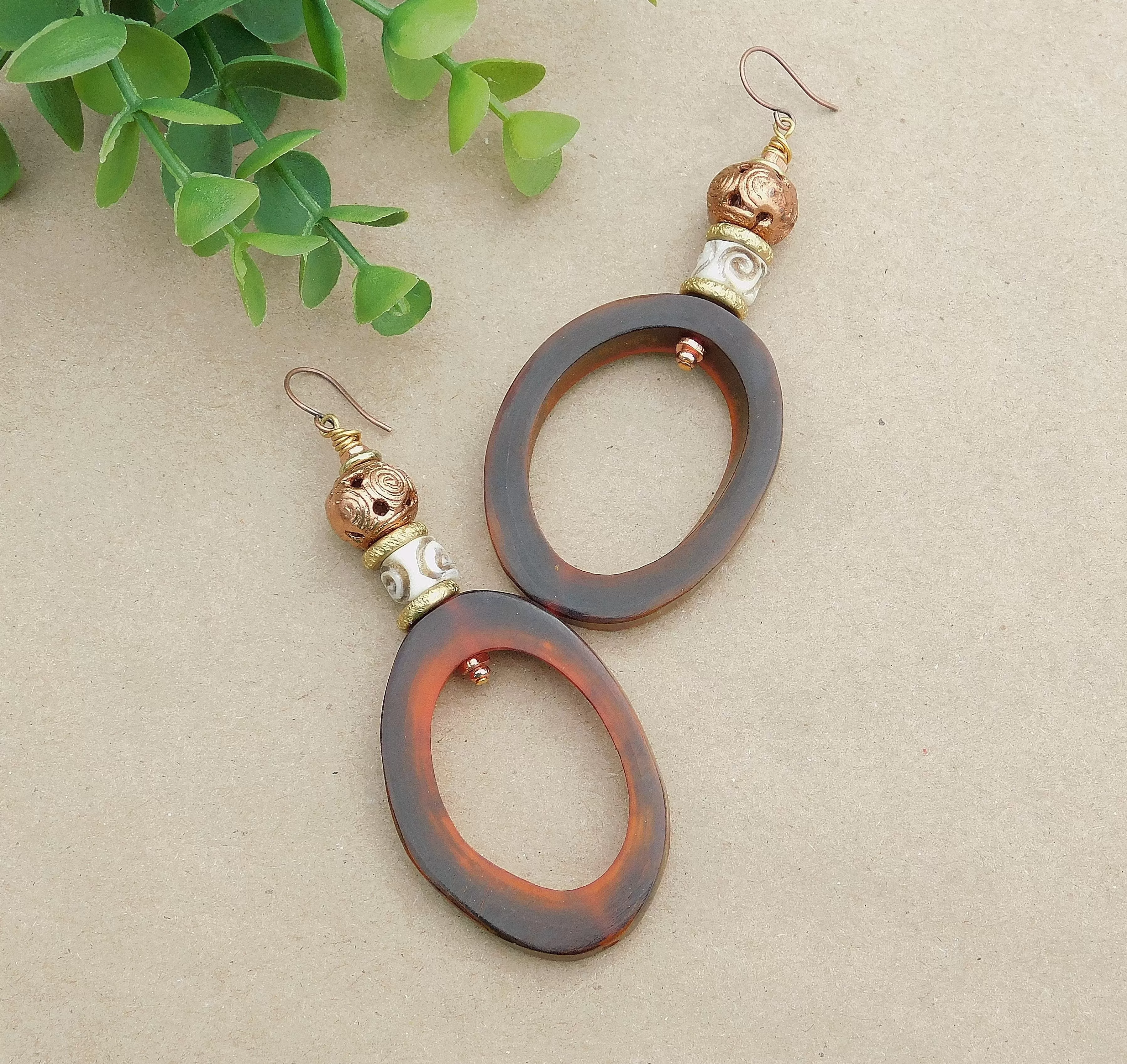 Tribal Inspired Hoop Earrings